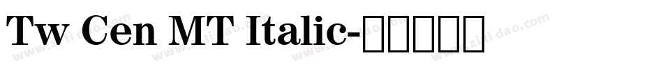Tw Cen MT Italic字体转换